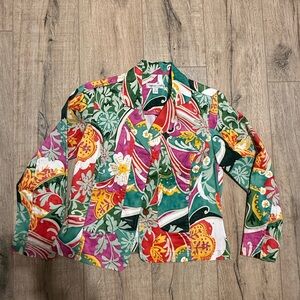 Coldwater Creek floral jacket size PS